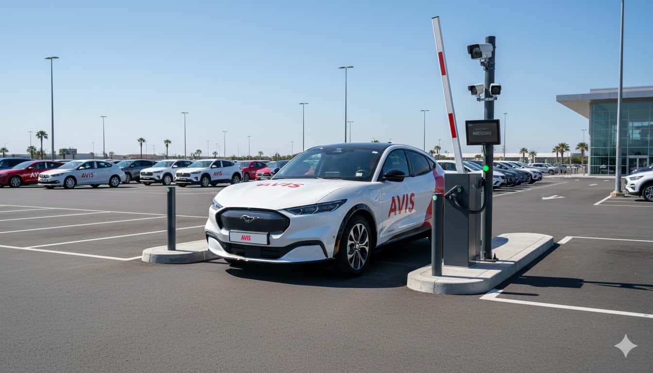 Auto-AVIS-prechadza-cez-rampu-na-parkovisko