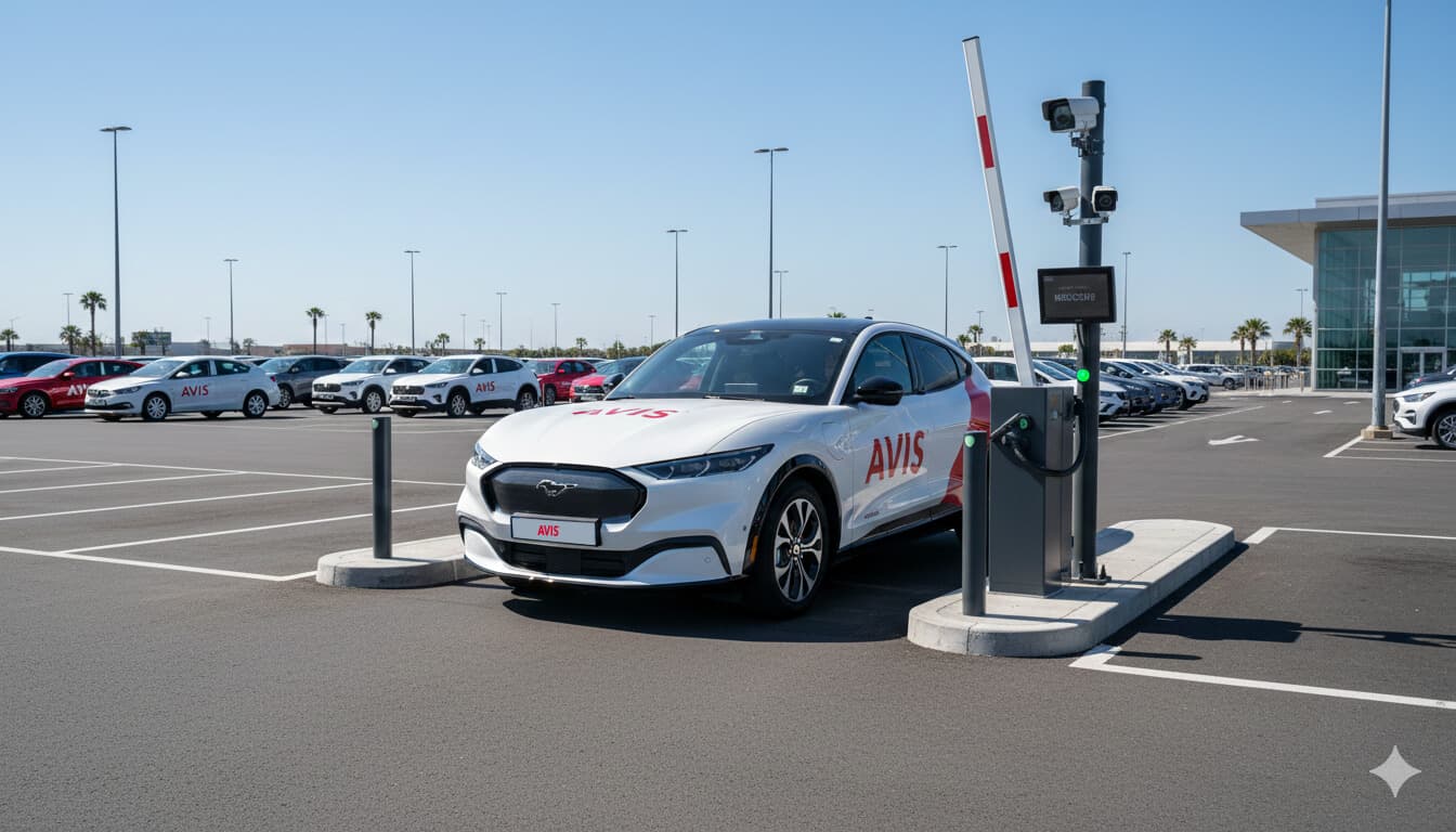 Auto-AVIS-prechadza-cez-rampu-na-parkovisko