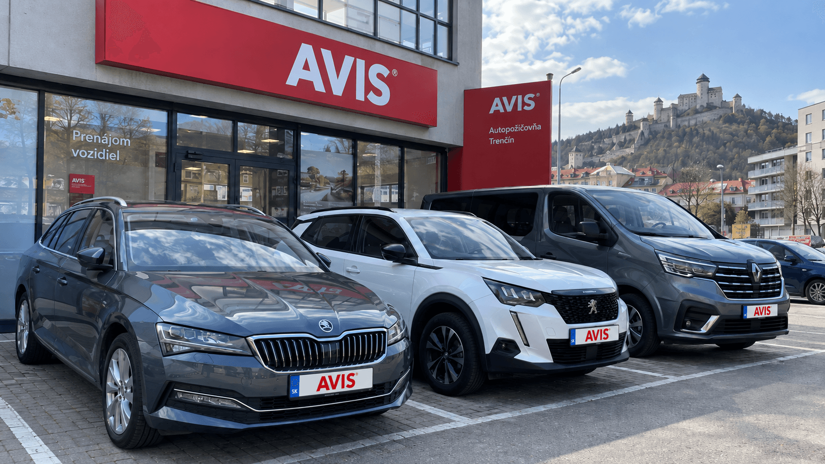 Autopožičovňa AVIS pod Trenčianskym hradom
