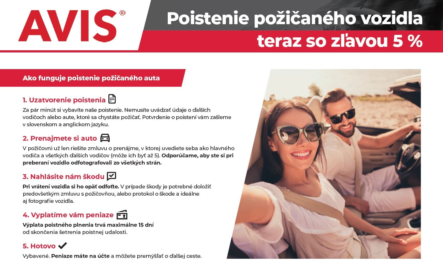DEFEND Car Hire XS - Poistenie spoluúčasti AVIS.